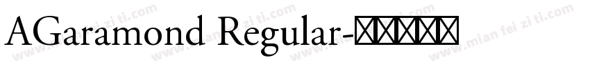 AGaramond Regular字体转换